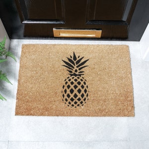 Pineapple Doormat - Welcome Doormat - Custom Welcome Mat - Cheerful Gift - Housewarming Gift - Grandma and Grandpa Gift -  60cm X 40cm