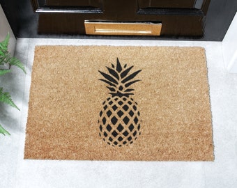 Pineapple Doormat - Welcome Doormat - Custom Welcome Mat - Cheerful Gift - Housewarming Gift - Grandma and Grandpa Gift -  60cm X 40cm