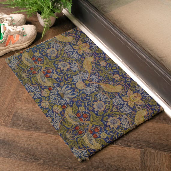 William Morris Strawberry Thief Coir Doormat - Non-slip Entrance