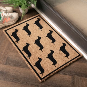 Sausage Dog Doormat - Dachshund Door Mat - Outdoor Doormat - Coir Mat - Dachshund Lover - Custom Doormat - Gift For Dog Lover - Dog Gift