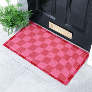 Thick Rubber Plaid Door Mats for Outdoor Kitchen Carpet Rugs Non