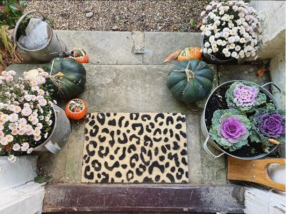 Leopard Print Doormat 60x40cm Chic Etsy