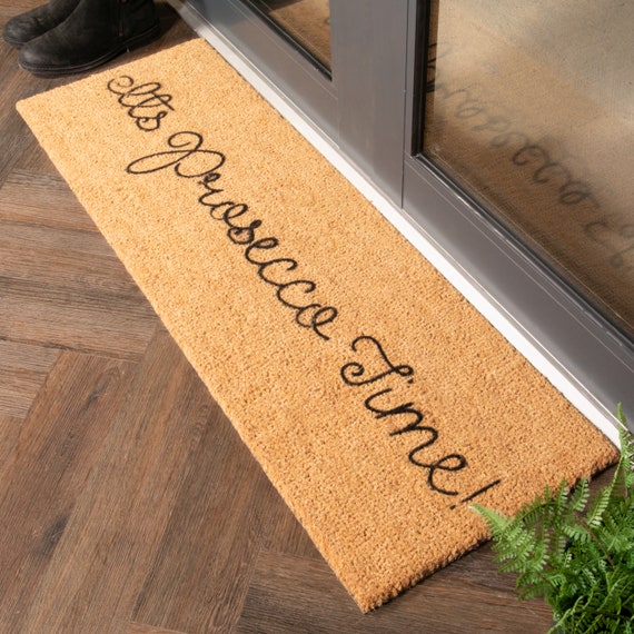 It's Prosecco Time Double Door Mat Prosecco Lover Doormat Large