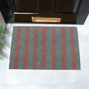 Pink & Blue Wiggly Stripes Doormat - Welcome Doormat - Anniversary Gift - Housewarming Gift - New Home Gift - Home Decor - 60 x 40cm