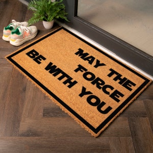 May The Force Be With You Country Size Doormat - Starwars Gift - Funny Doormat - Custom Doormat -Disney Doormat -Disney And Star Wars Lovers