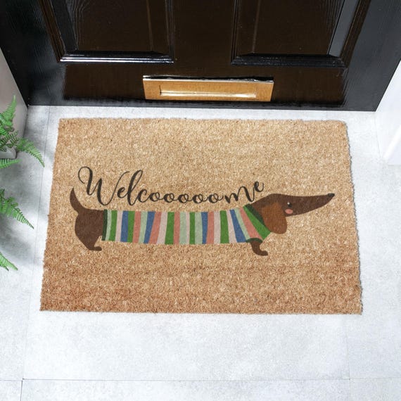 Welcome Sausage Dog Doormat - Home Decor - Indoor Doormat - 60 x 40cm