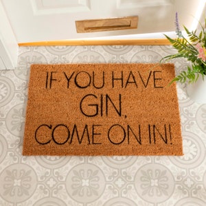 Gin, entre, capacho