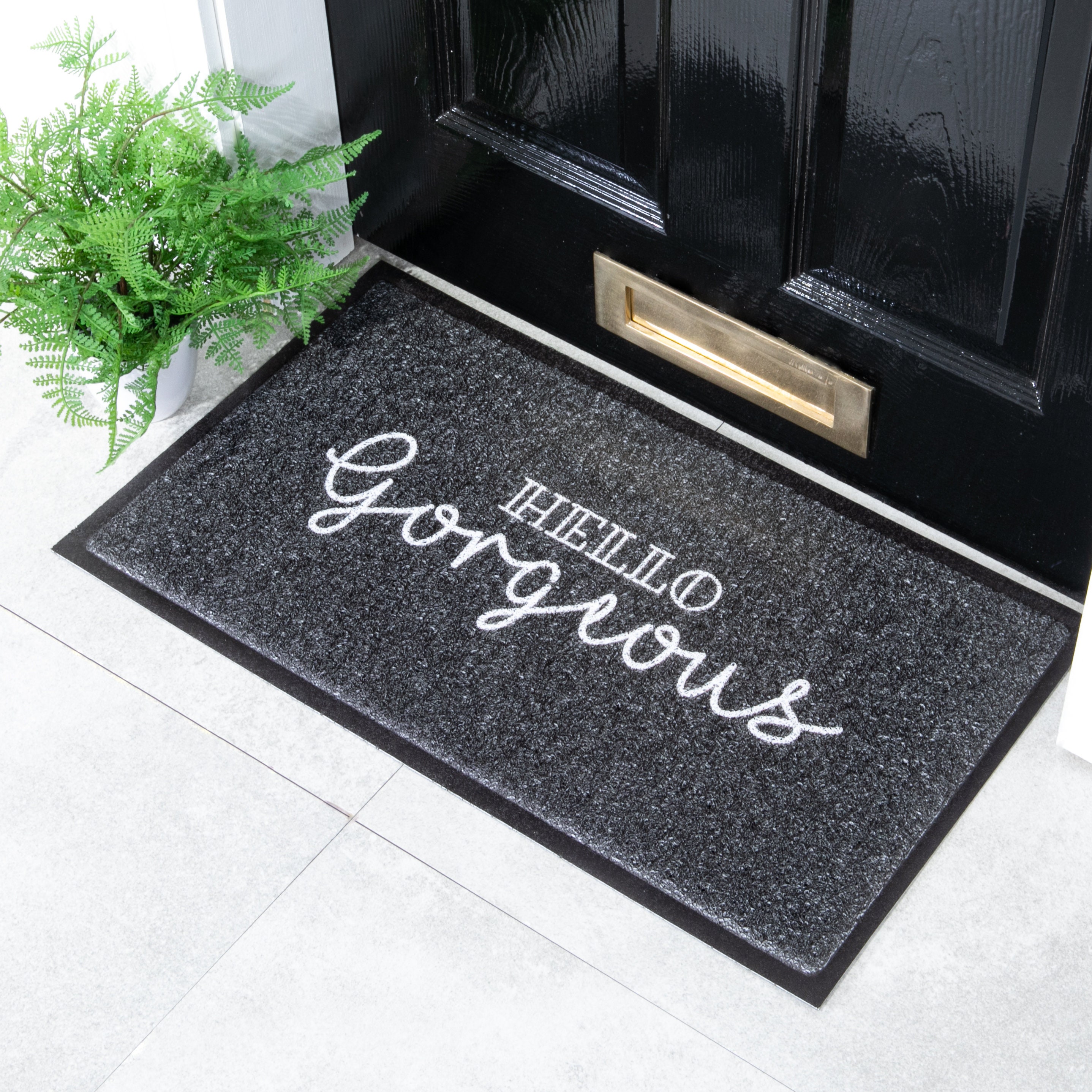  EARTHALL Funny Hello Mats Outdoor, Front Door Mat for