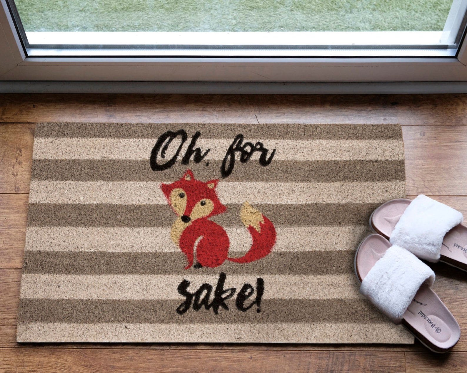 For Fox Sake Doormat Etsy