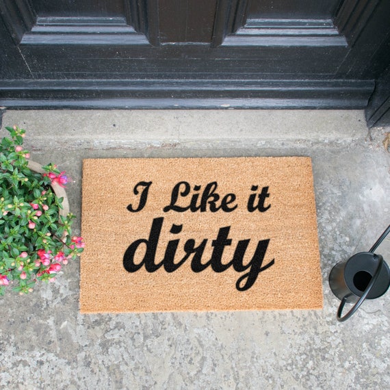 /'Oh no not you again/' message coir door mat with non sip PVC backing 60x40cm