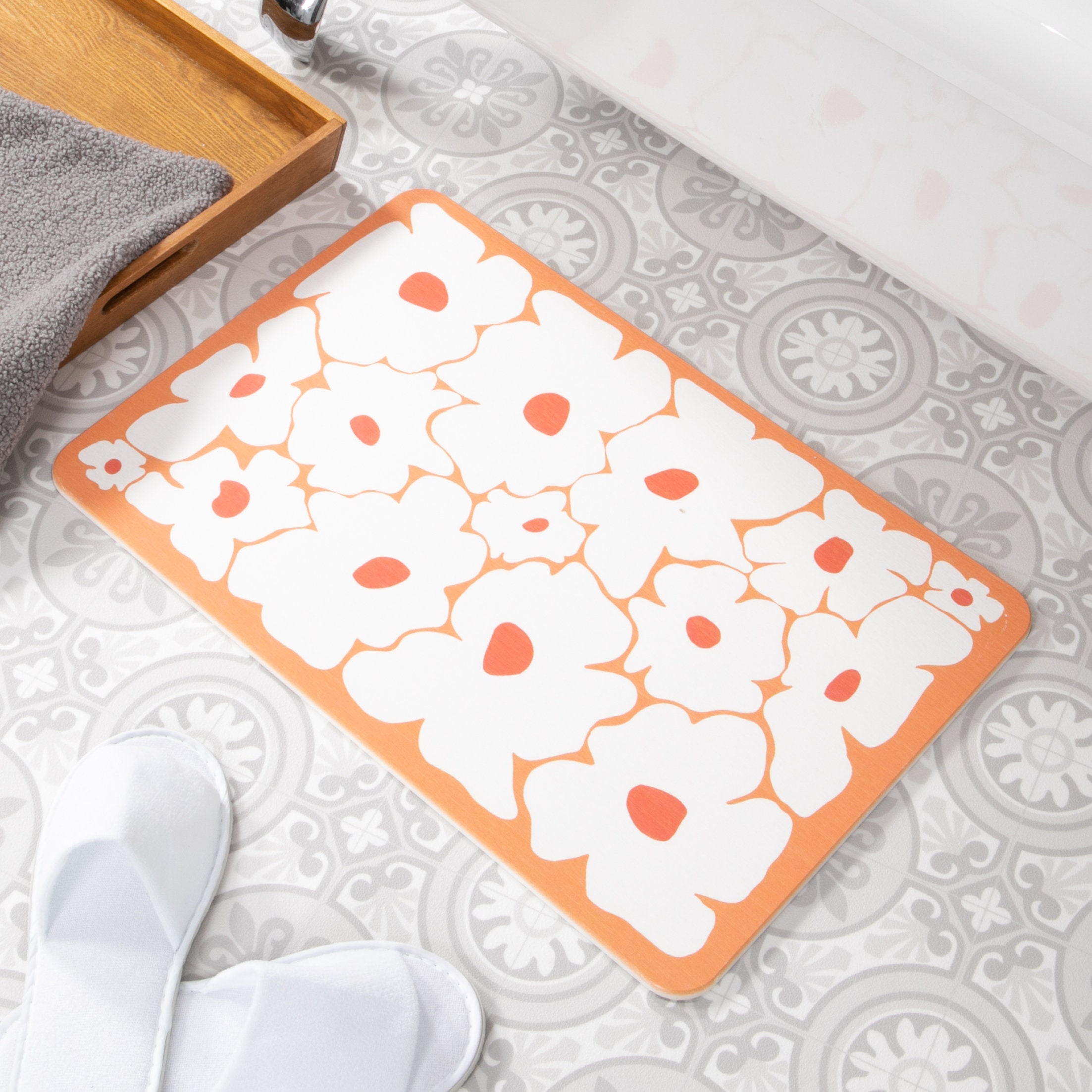 Floral Bath Mat -  UK