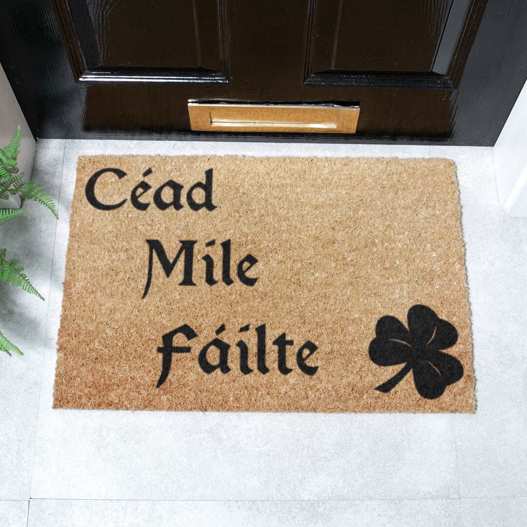 Cead Mile Failte Irish Doormat Ireland Door Mat Irish Doormat Scottish