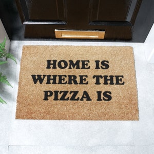 Pizza Doormat - Italian Gift Door - Mat Pizza Lover -  Welcome Doormat  - New Home Door Mat - Front Door Mat - Housewarming Gift - 60x40cm