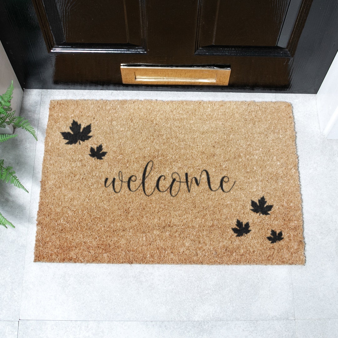 Paillasson feuille de bienvenue - tapis de sol automne automne
