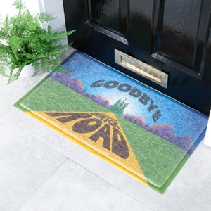 Goodbye Yellow Brick Road - Wycieraczka wewnętrzna/zewnętrzna - Inspirowana folią - Recyklingowany PVC - Trwała, odporna na warunki atmosferyczne - Łatwa do czyszczenia - 70 x 40 cm