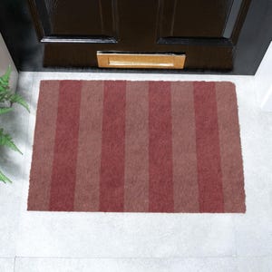 Pink Stripe Doormat - Welcome Doormat - Anniversary Gift - Housewarming Gift - New Home Gift - Home Decor - 60 x 40cm