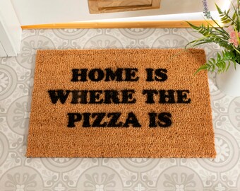 Pizza Doormat - Italian Gift Door - Mat Pizza Lover -  Welcome Doormat  - New Home Door Mat - Front Door Mat - Housewarming Gift - 60x40cm