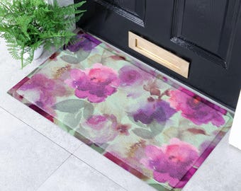 Faded Floral Indoor Outdoor Doormat (70 x 40cm)