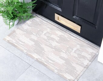 Neutral Noodle Doormat: Recycled PVC, Anti-Slip, Indoor/Outdoor (70x40cm