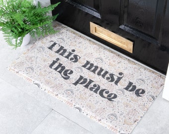 This Must Be The Place -  Indoor/Outdoor Doormat - Music Inspired Mat - Minimalistic design Doormat - Music Lovers Gift - 70 x 40cm