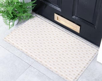 Neutral Dots & Lines Doormat: Recycled PVC, Anti-Slip (70x40cm)
