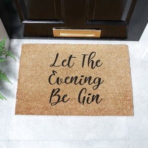 Capacho de Gin para Noite - Capacho de Gin para Presentes com Álcool - 60 x 40 cm - Presente com Tema de Álcool - Presente de Inauguração de Casa - Presente para Casa Nova - Presente para Amantes de Álcool