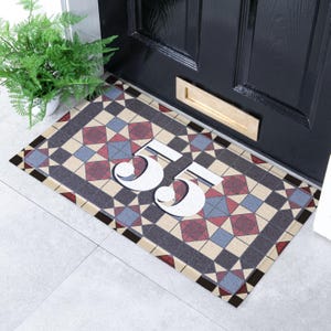 Mosaic Floor Tile House Number - Etsy