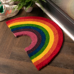 Rainbow Doormat - Vibrant Pride - LGBT Flag Door Mat - Rainbow Welcome Door Mat - Pride Doormat - House warming gift - New home