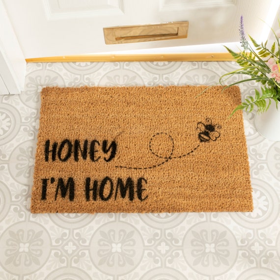 Honig, ich bin Zuhause Bee Fußmatte Kokosnuss Fußmatte Rutschfeste