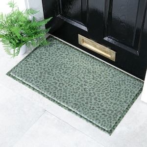 Green Leopard Doormat - Leopard Print - Cheetah Doormat - Outdoor Rug - PVC mat - Front door mat - Decorative mat - Housewarming Gift
