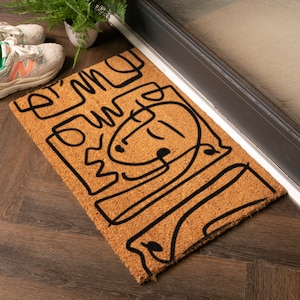 Line Art Eyes Doormat -  Doormat Welcome - New Home Decor - Housewarming Gift - Gift For Arts Lovers - Wedding Gift - 60cmX40cmX1.5cm depth