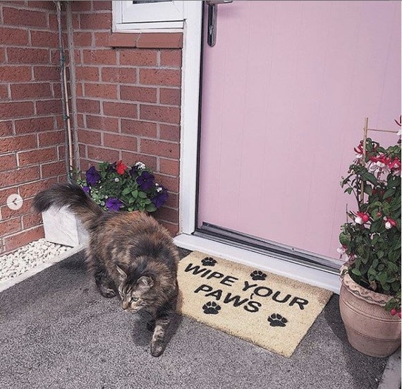 Wipe Your Paws Doormat Made In The Uk Etsy