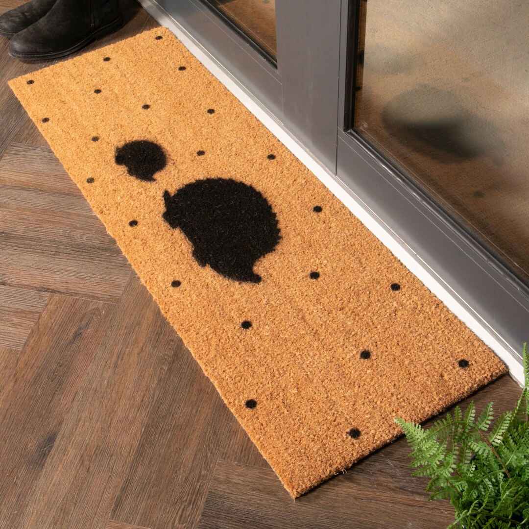 Hedgehog Spots Double Door Mat Patio Coir Doormat Etsy