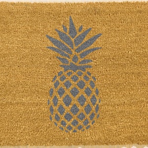 Pineapple Grey Doormat 60x40cm Coir Doormat Grey Doormat Welcome Mat Housewarming Gift New Home Closing Gift Pineapple image 2