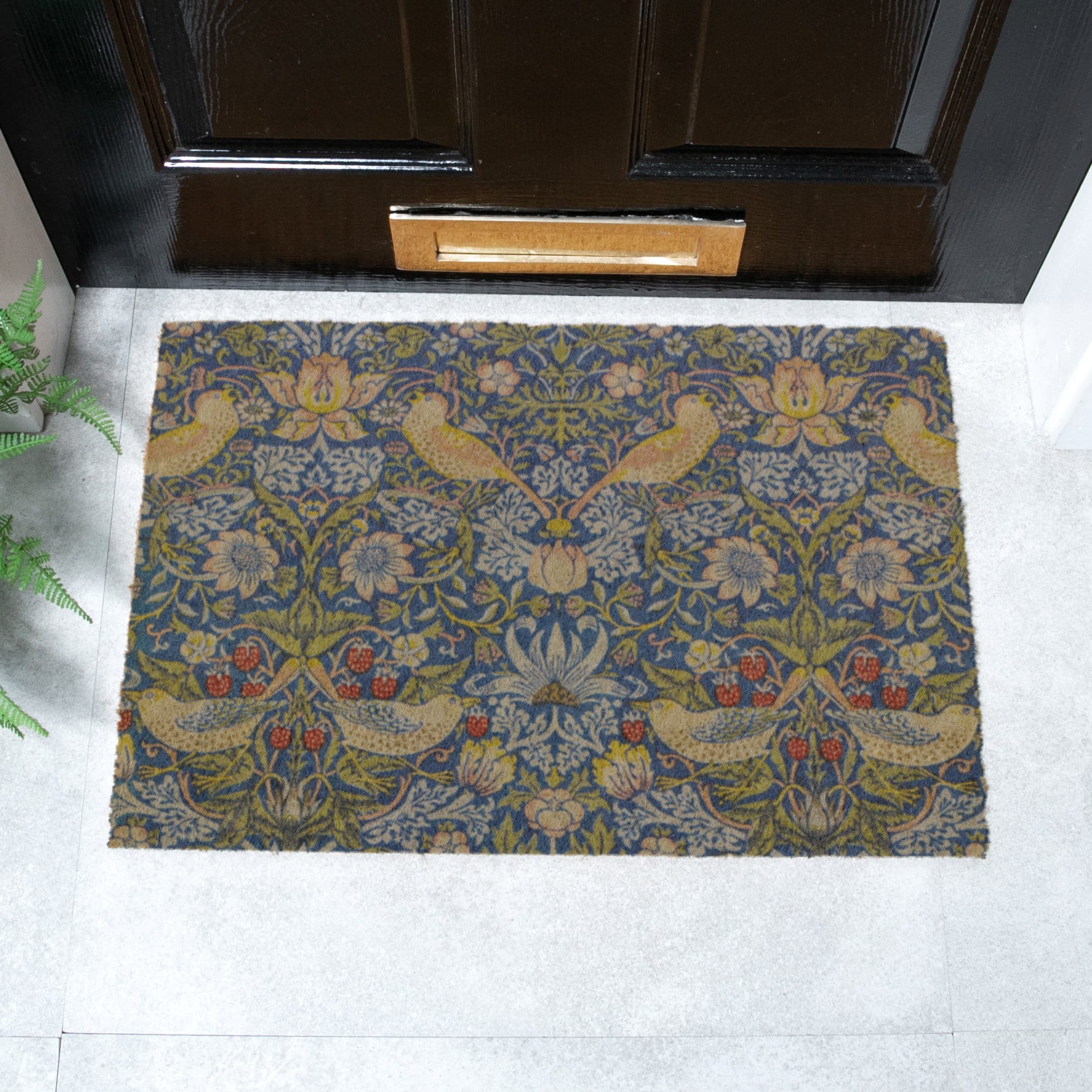 Strawberry Thief William Morris Coir Doormat - Anniversary Gift - Housewarming Gift - New Home Gift - Home Decor - Entrance Mat- 60cm X 40cm