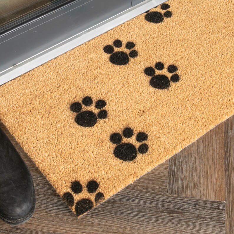 Paw Print Double Door Mat Patio Doormat Etsy