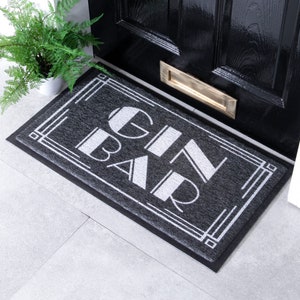 Capacho de Gin Bar - Presente de Cerveja Inovador para Bar em Casa - Capacho de Gin - Capacho de Porta de Entrada - Perfeito para Amantes de Gin - Presente de Inauguração - PVC Reciclado