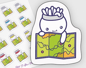 Holiday Planner Stickers, Travel Planner Stickers, Vacation Countdown Stickers, Travel Stickers, Kawaii Planner Stickers, Character Stickers