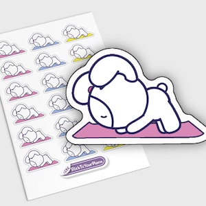 Yoga Planner Stickers, Workout Planner Stickers, Yoga Stickers, Fitness Stickers, Exercise Planner Stickers, Character Planner Stickers