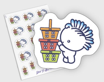 Shopping Stickers, Grocery Shopping Planner Stickers, Chores Planner Stickers, Adulting Planner Stickers, Character Planner Stickers