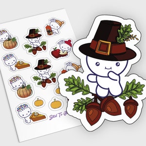 Fall Planner Stickers, Kawaii Planner Stickers, Autumn Planner Stickers, Thanksgiving Planner Stickers, Thanksgiving Stickers, October ECLP