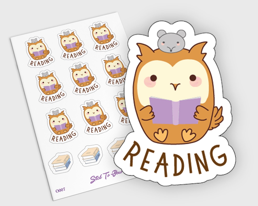 Reading Sticker Pinterest Reading Stickers for Planner, Book Stickers, Cute Study Stickers ...