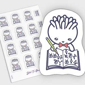 Autocollants de planificateur de devoirs, autocollants de Kawaii, autocollants de retour à l'école, autocollants de rappel de devoirs, autocollants d'ECLP, autocollants mignons esthétiques