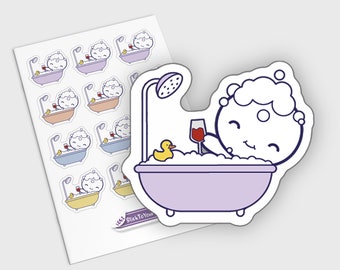 Bath Planner Stickers, Me Time Sticker,