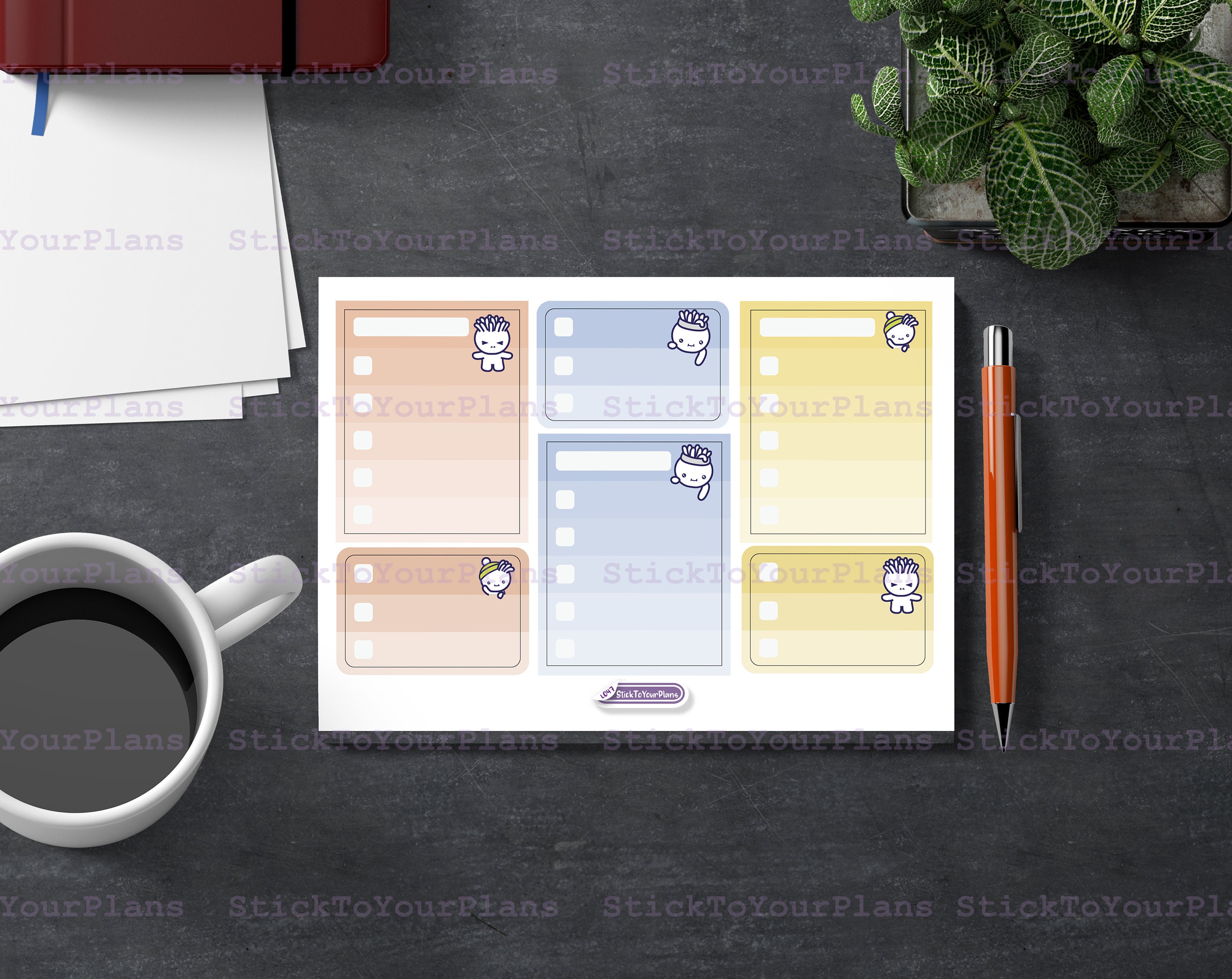 To Do List Stickers for Erin Condren Vertical Planner, Full Box ...