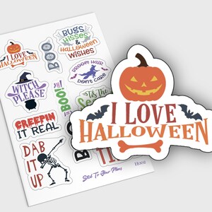Halloween-kalenderklistermärken, höstkalenderklistermärken, kawaii halloween-klistermärken, passion-kalenderklistermärken, stor glad-kalenderklistermärken