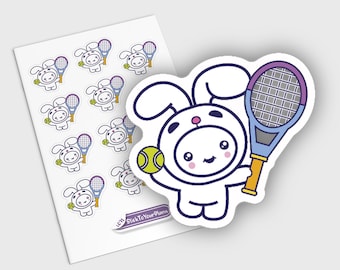 Tennis-Sticker, Kawaii Tennis Aufkleber, süße Sport-Aufkleber, Tennis-Mama-Aufkleber, Sport-Sticker, Tennis-Spiel-Erinnerung