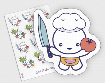Cooking Stickers, Chores Planner Stickers, Food Planner Stickers, Planner Stickers Housework, Meal Stickers, Cute Food Stickers