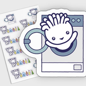 Planner Stickers Laundry, Kawaii Planner Stickers, Chores Planner Stickers, Planner Stickers Cleaning, Planner Stickers Housework