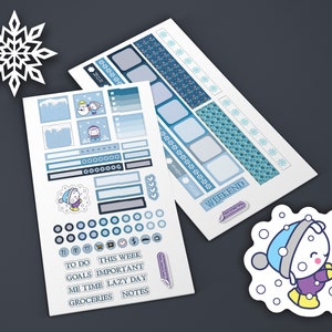 Hobonichi Weken Winter Kit, Winter Planner Sticker Kit, Hobo Weeks Planner Kit, Esthetische Hobonichi Stickers, Hobo Winter Stickers, Sneeuw